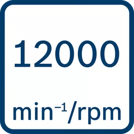 無負載轉速12000 min-1/rpm 