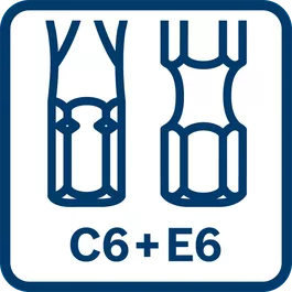 適用於C6 + E6鑽頭 